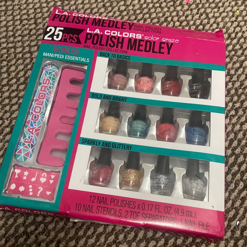 Brand-new never used but opened nail polish girls kids set for starter nails